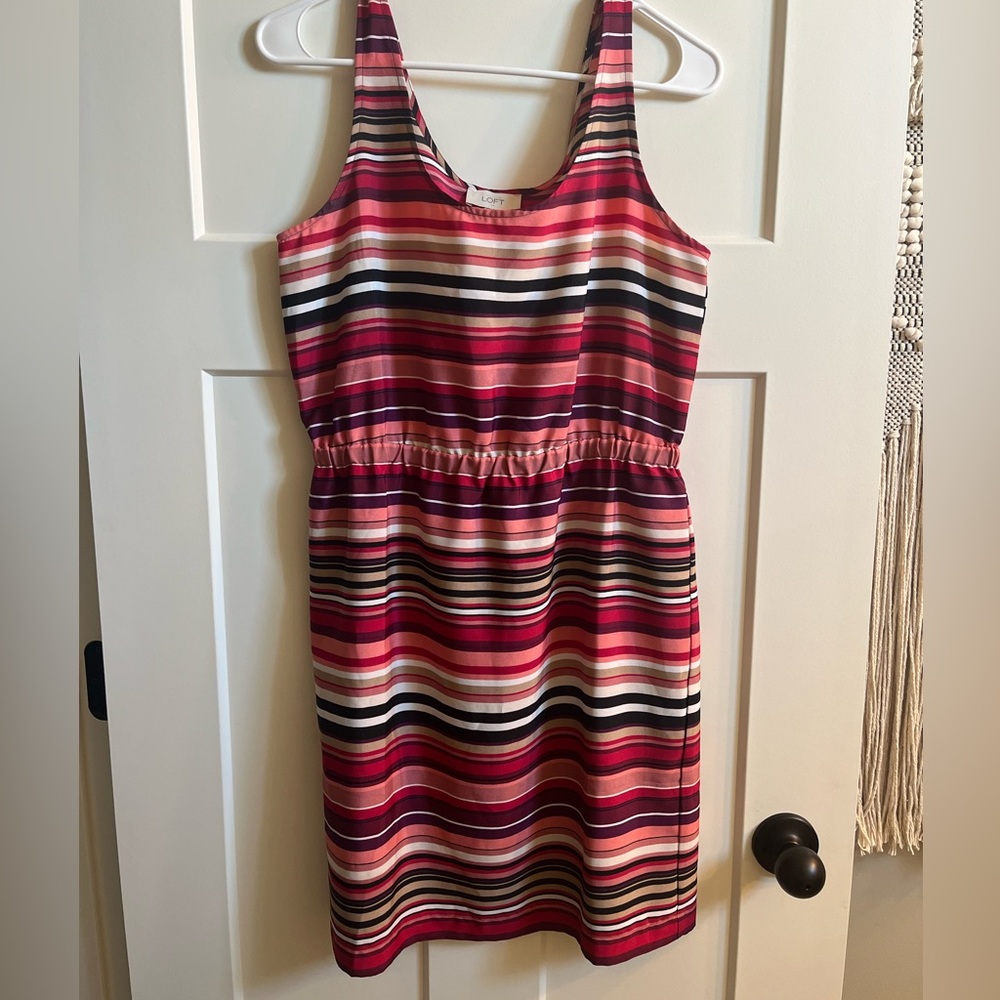 Size 4 Loft striped dress.